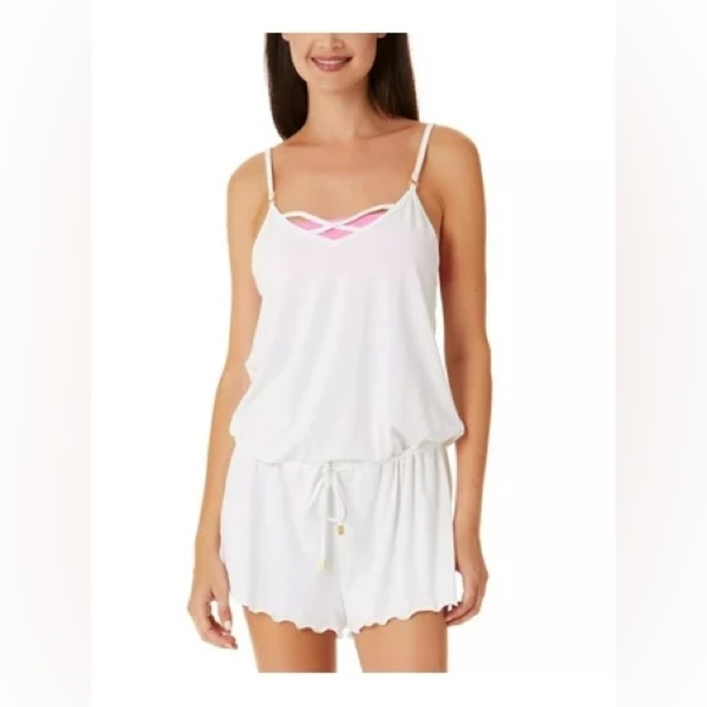 NWT California Waves coverup synched waist romper